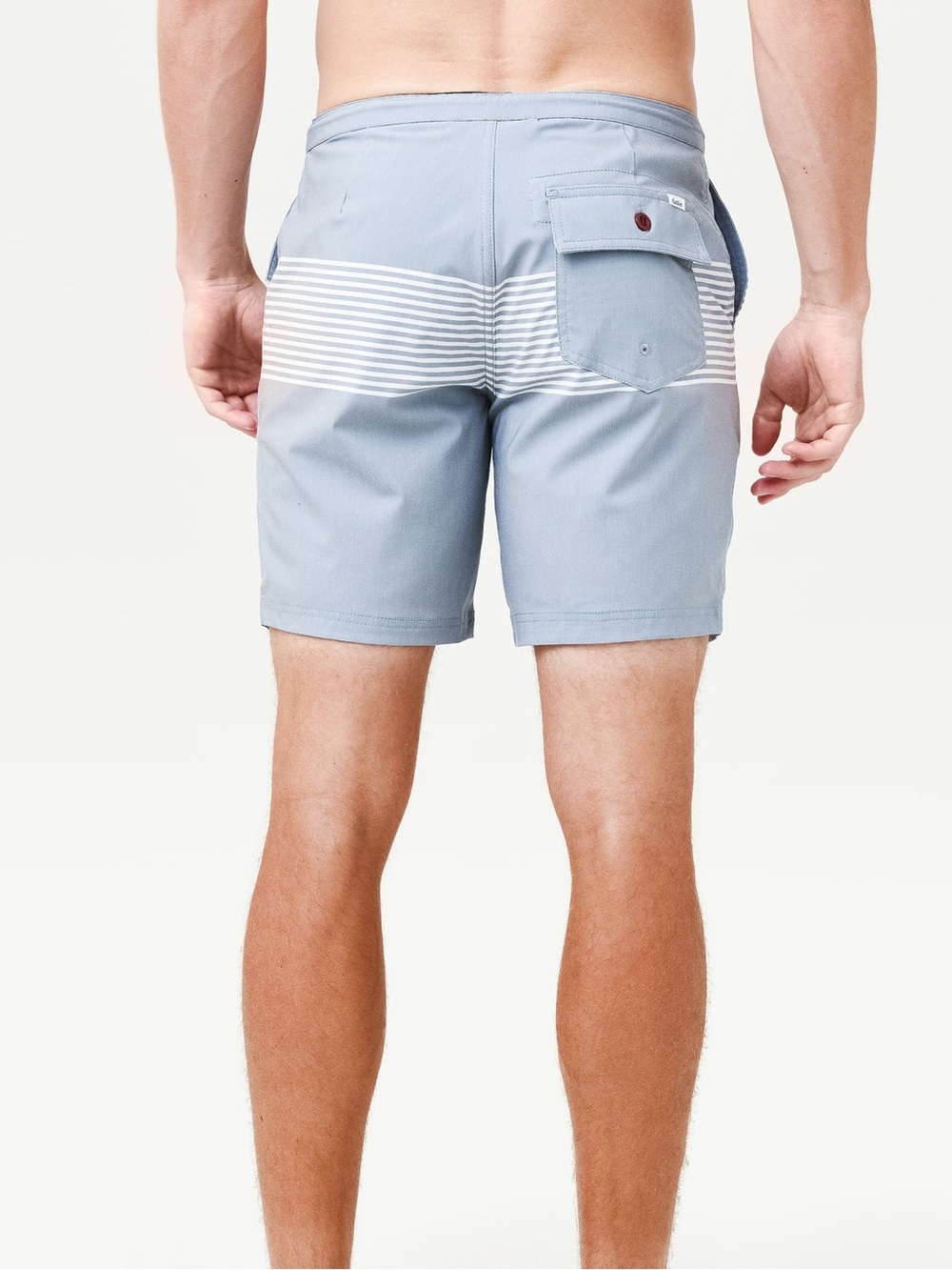 Katin Men's Roam Boardshort Swim Trunks Swimsuit Steel Blue Gray Stripe 31 - Picture 8 of 15